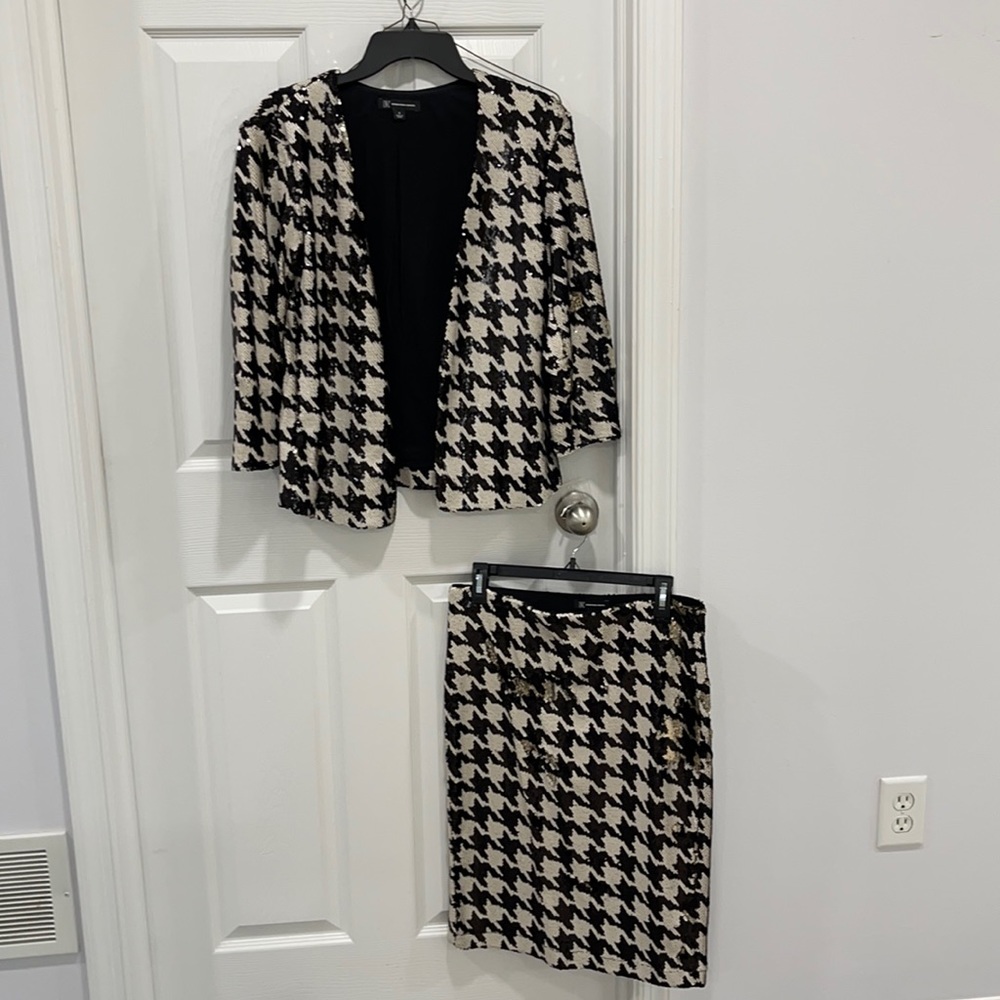 Sequin jacket and skirt set